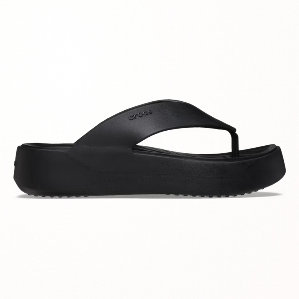 CROCS Women's Black Platform Flip Sandal